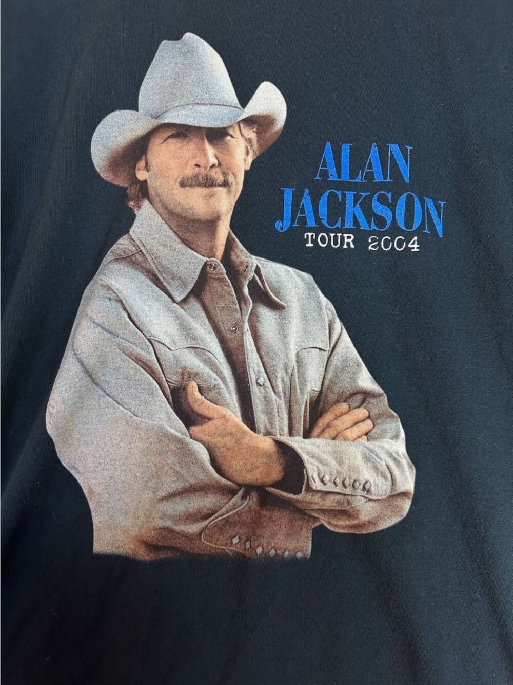 Alan Jackson Greatest Hits Volume II Tour 2004 Black Concert T-Shirt Size Large